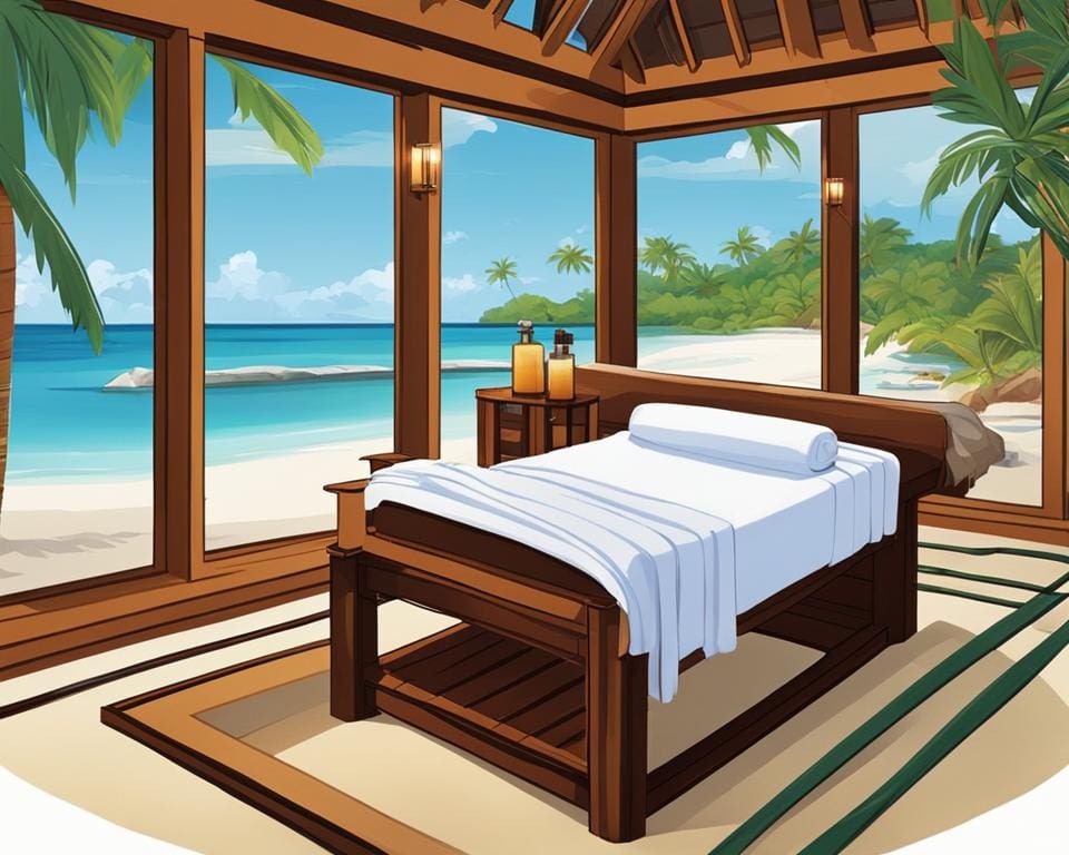 Een luxe spa-retreat op een afgelegen eiland
