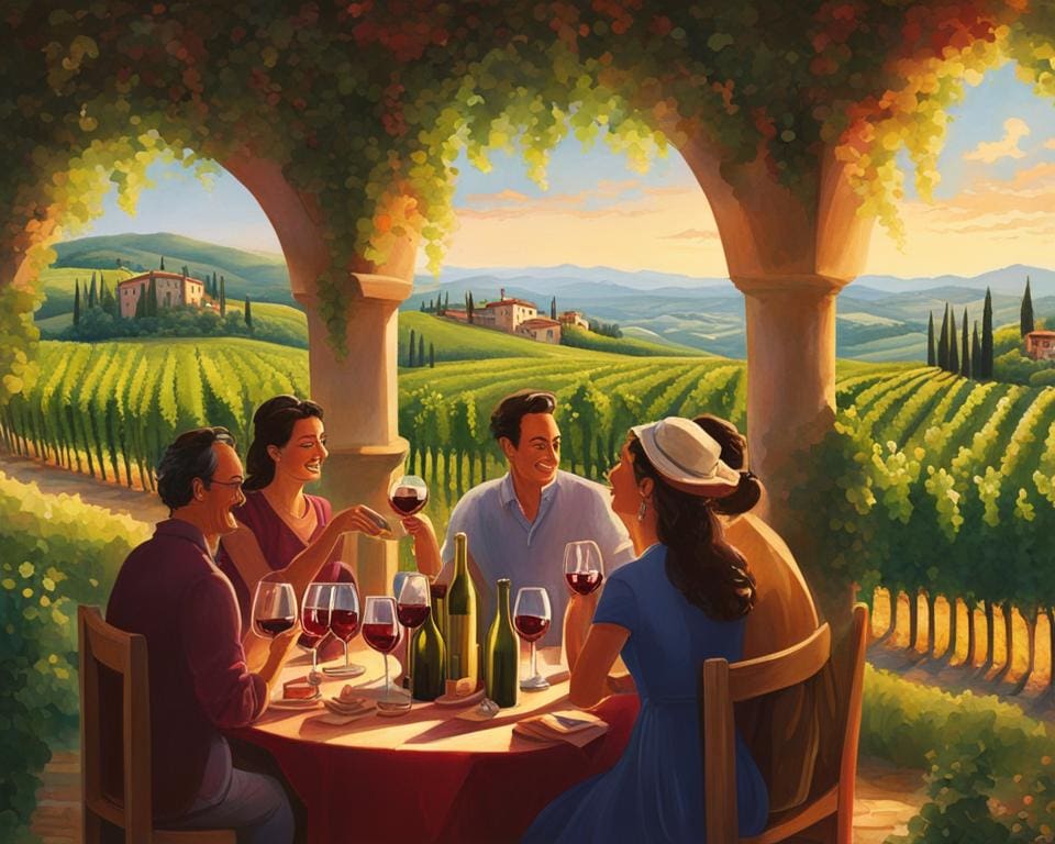Een privé-wijnproeverij in een exclusieve wijngaard in Toscane