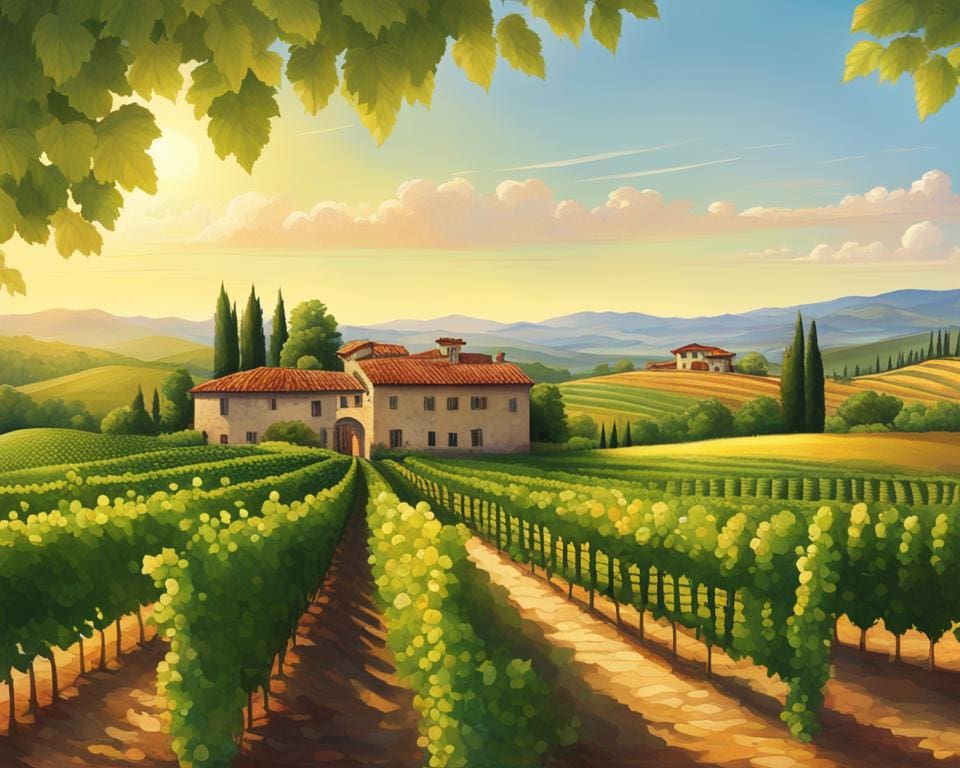 wijnproductie in Toscane