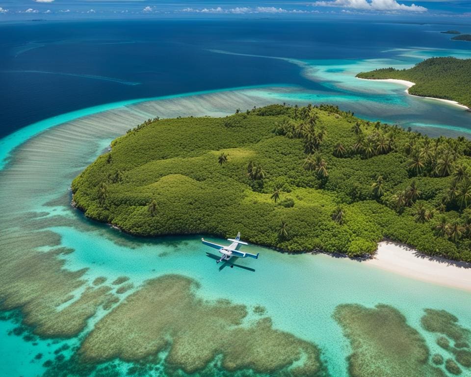 Privé rondvlucht over de Fiji-eilanden in een watervliegtuig
