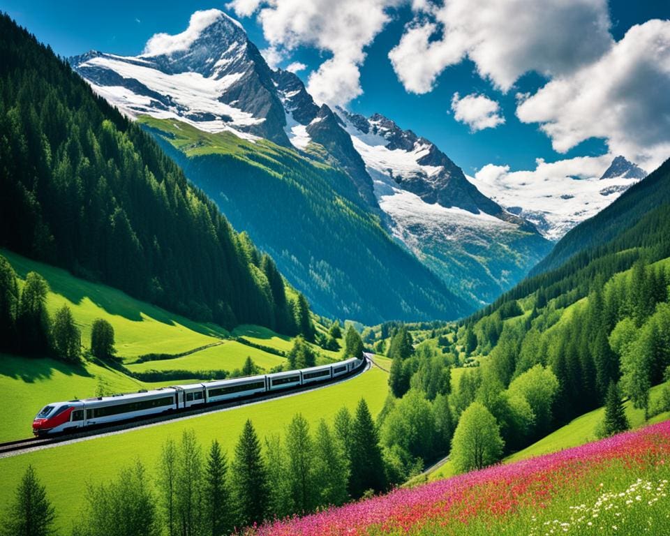 Trein naar Zwitserland