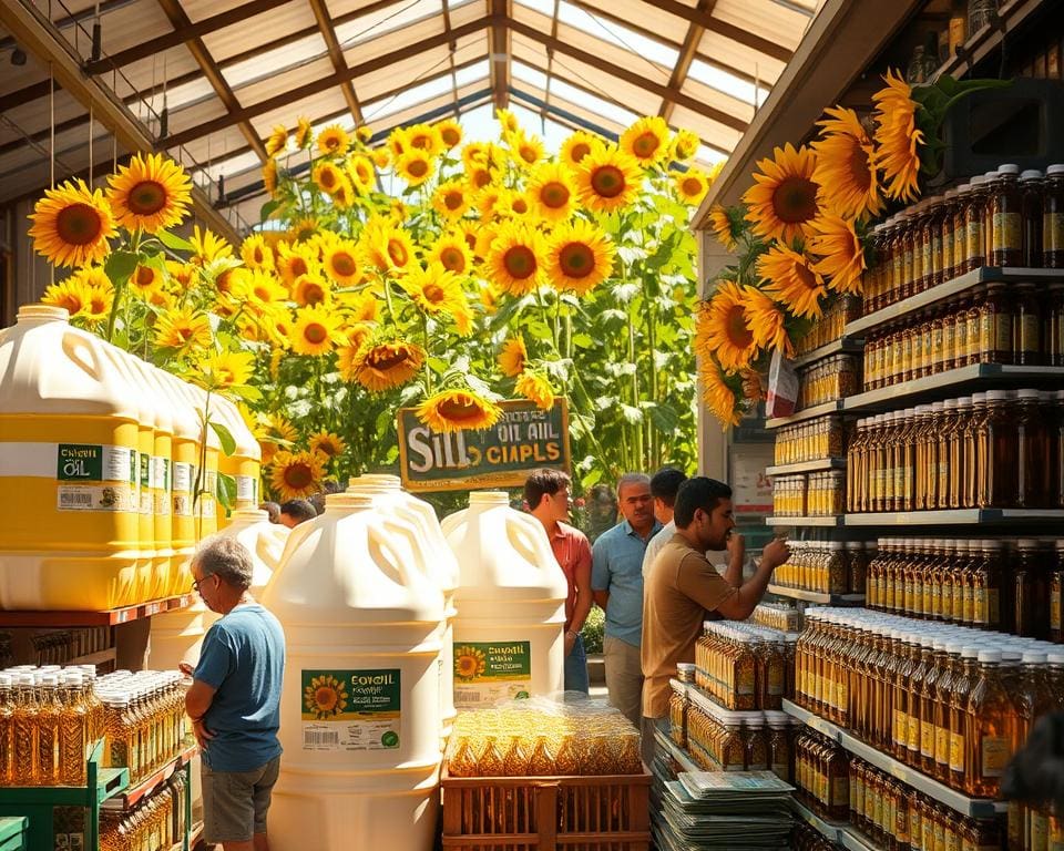 Zonnebloem olie bij groothandel kopen